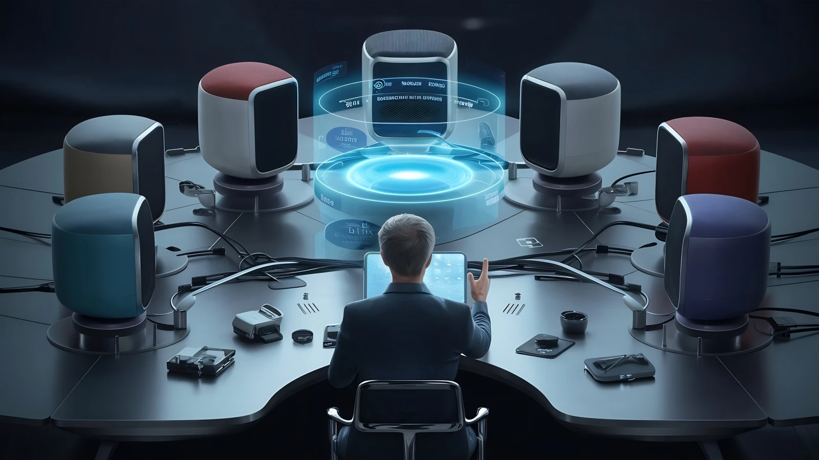 Managing smart speakers concept