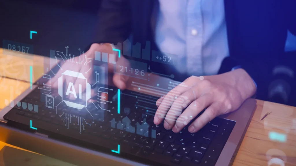 Ai machine learning hands robot human touch big data network connection brain ai