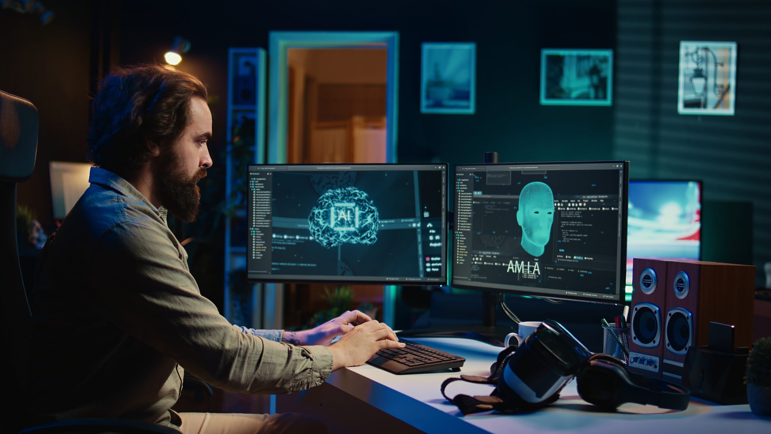 Developer interacting with an AI agent, showing how agentic AI attacks exploit trusted AI tools